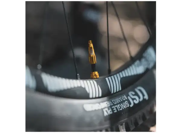 Lezyne CNC TLR Valve wentyl bezdętkowy 60 mm złoty
