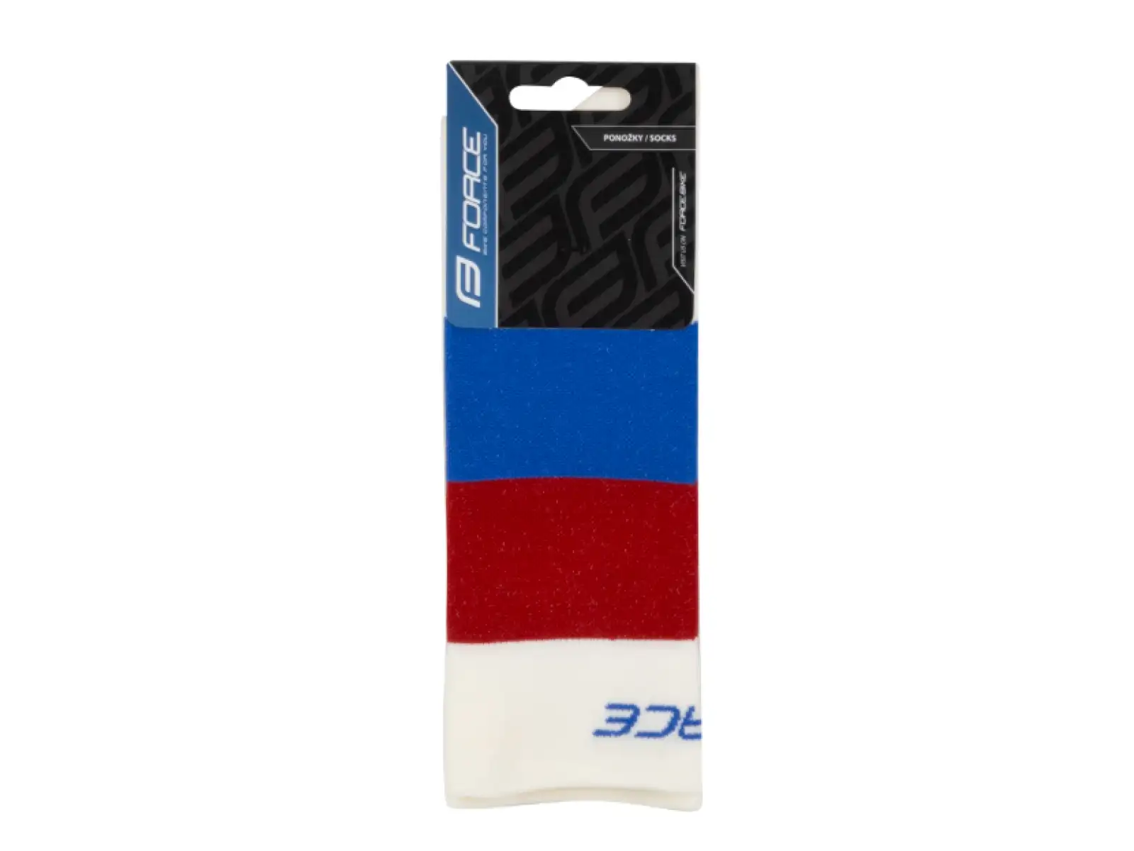 Force Rainbow skarpety kolarskie kremowy/niebieski/czerwony