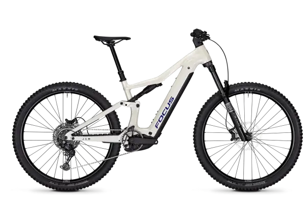 Focus JAM 7 600Wh w pełni amortyzowany rower elektryczny Champagne / Shellwhite