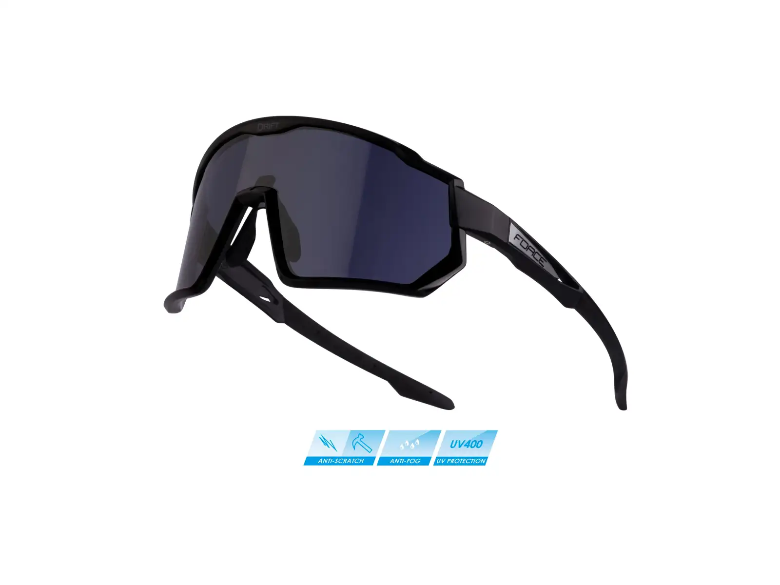 Force Drift okulary czarna/czarna lustrzane szkła