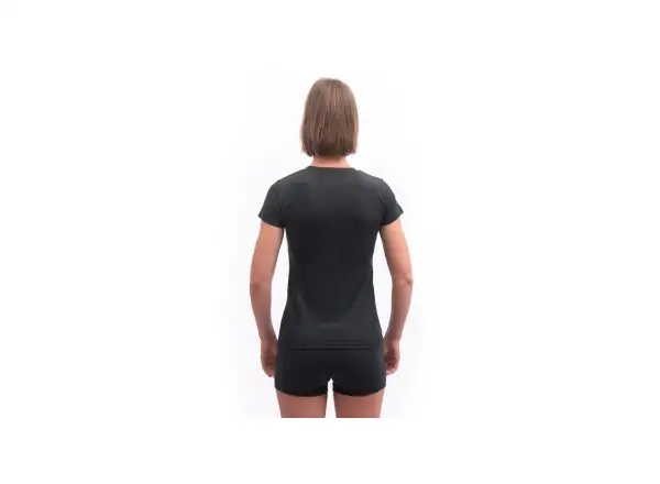 Sensor Merino Cordura damska koszulka krótki rękaw czarna