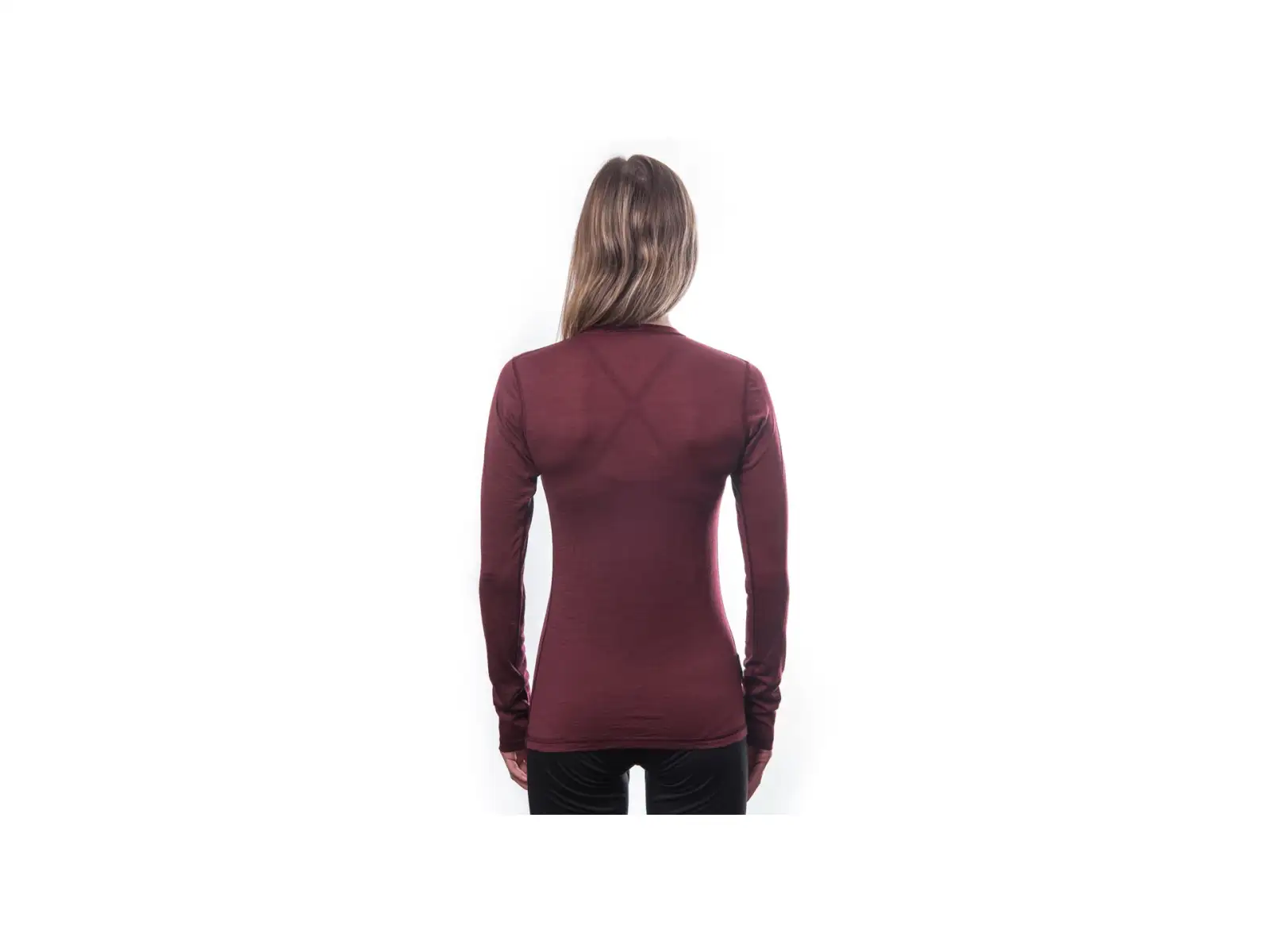 Sensor Merino Air damska koszulka długi rękaw Port Red