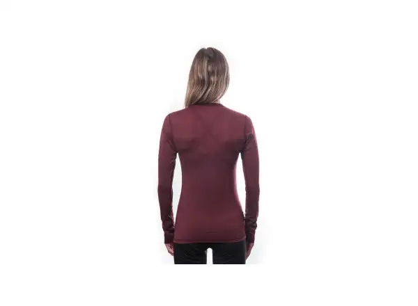 Sensor Merino Air damska koszulka długi rękaw Port Red