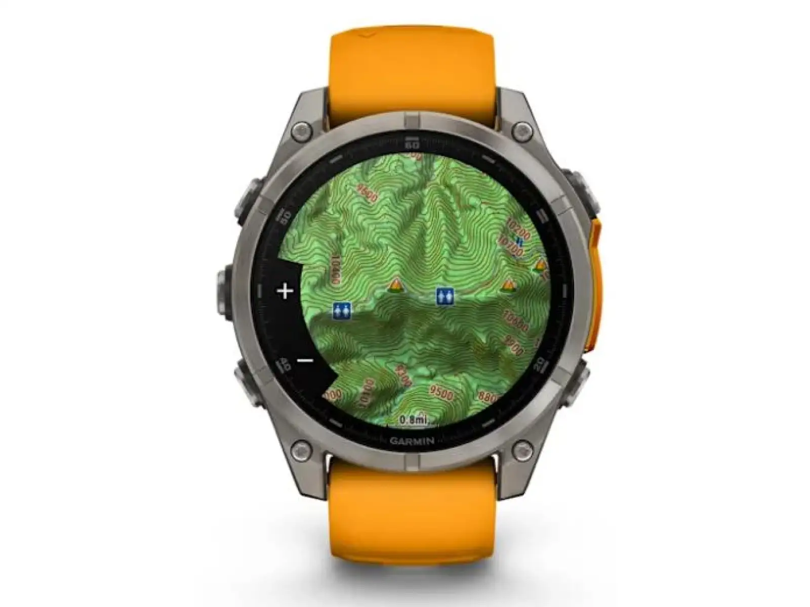 Garmin fenix 8 - 47 mm AMOLED Sapphire smartwatche Titanium Orange/Graphite