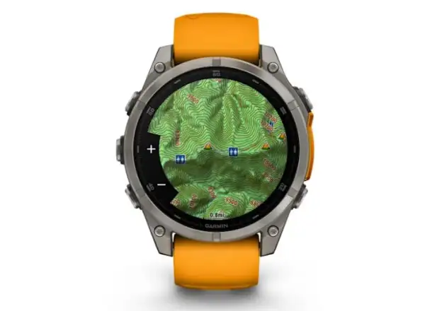 Garmin fenix 8 - 47 mm AMOLED Sapphire smartwatche Titanium Orange/Graphite
