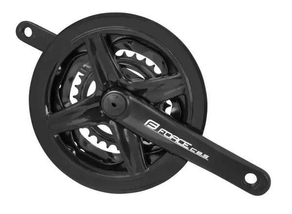 Force C 8.5 Al korby potrójny łańcuch 48/38/28 zębów 175 mm czarna