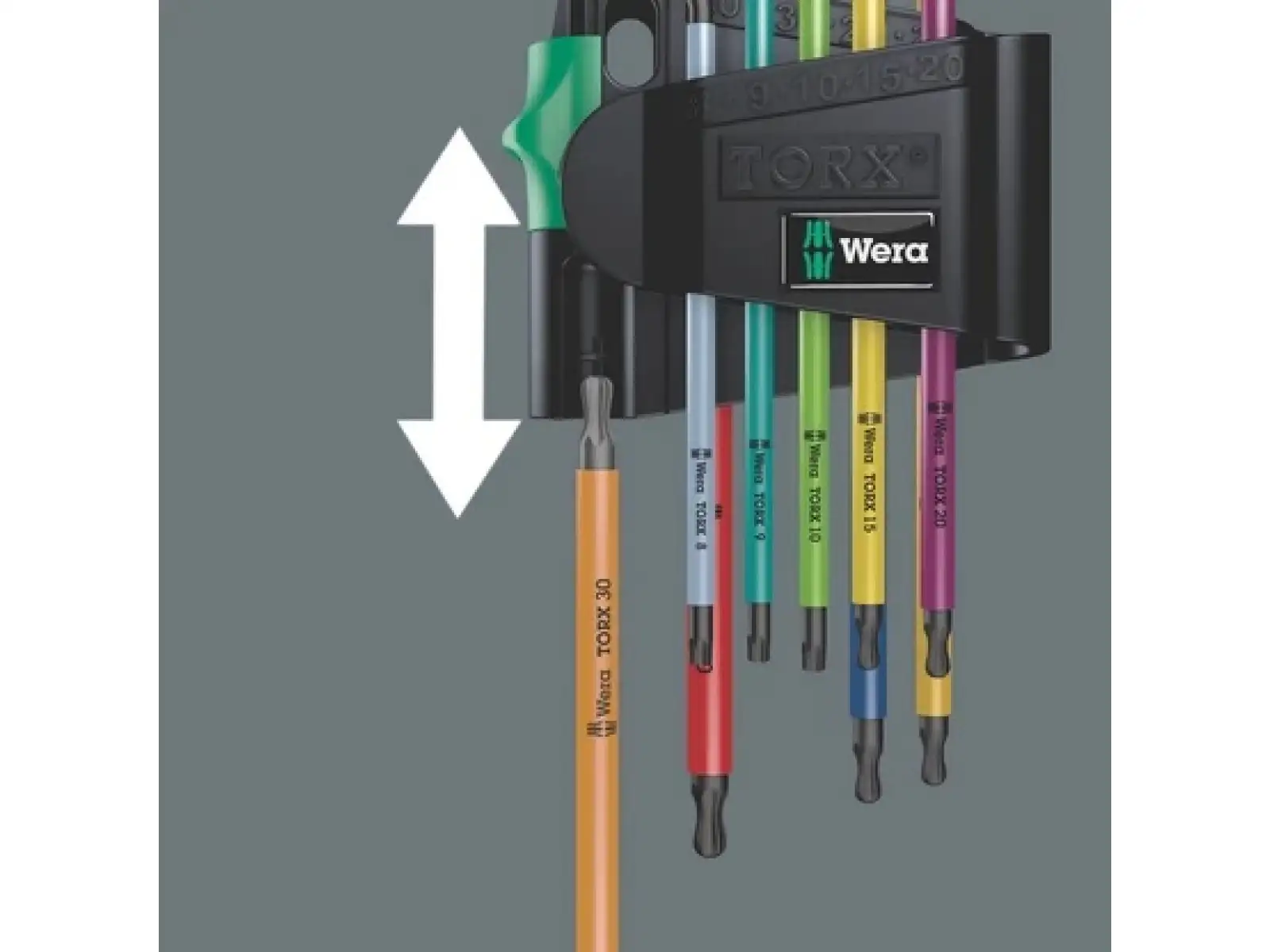 Wera 967/9 TX BO Multicolour 1 klucze TORX L z otworem zestaw 9 szt.