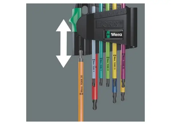 Wera 967/9 TX BO Multicolour 1 klucze TORX L z otworem zestaw 9 szt.