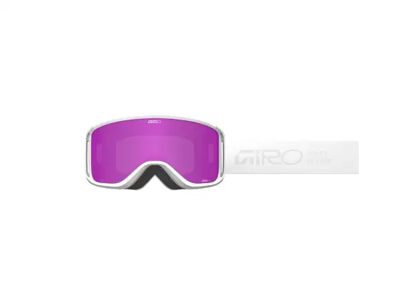 Giro Sagen damskie gogle narciarskie White Stacked-Amber Pink/Yellow (2 szyby)