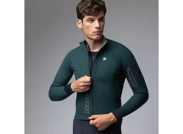 Alé R-EV1 Thermo Shield męska zimowa kurtka rowerowa Bottle Green