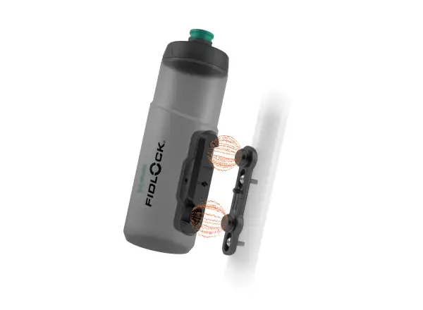 Fidlock Twist zestaw antybakteryjna butelka Smoke 600 ml + baza na ramę