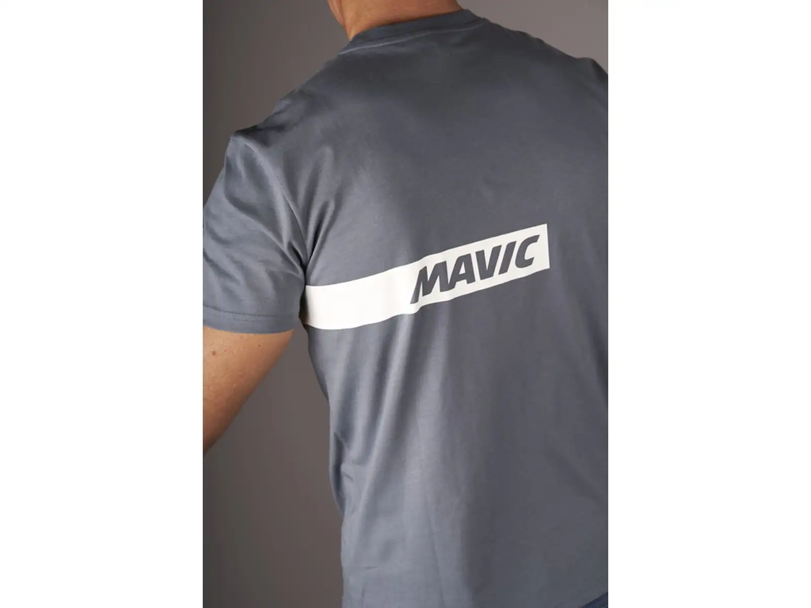 Mavic Corporate Stripe męska koszulka krótki rękaw Orion Blue/Off White