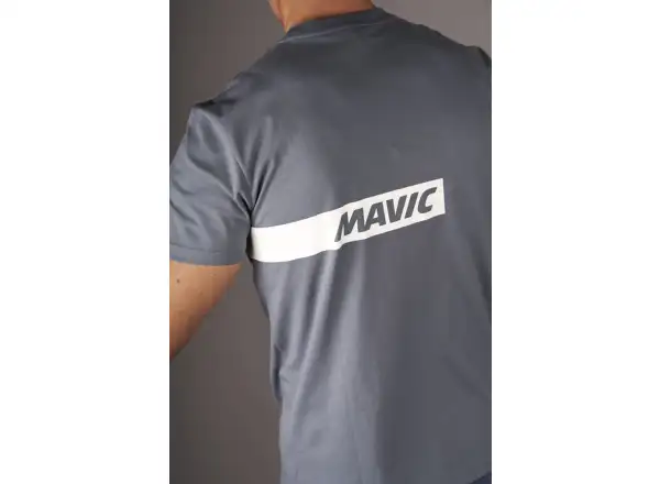 Mavic Corporate Stripe męska koszulka krótki rękaw Orion Blue/Off White