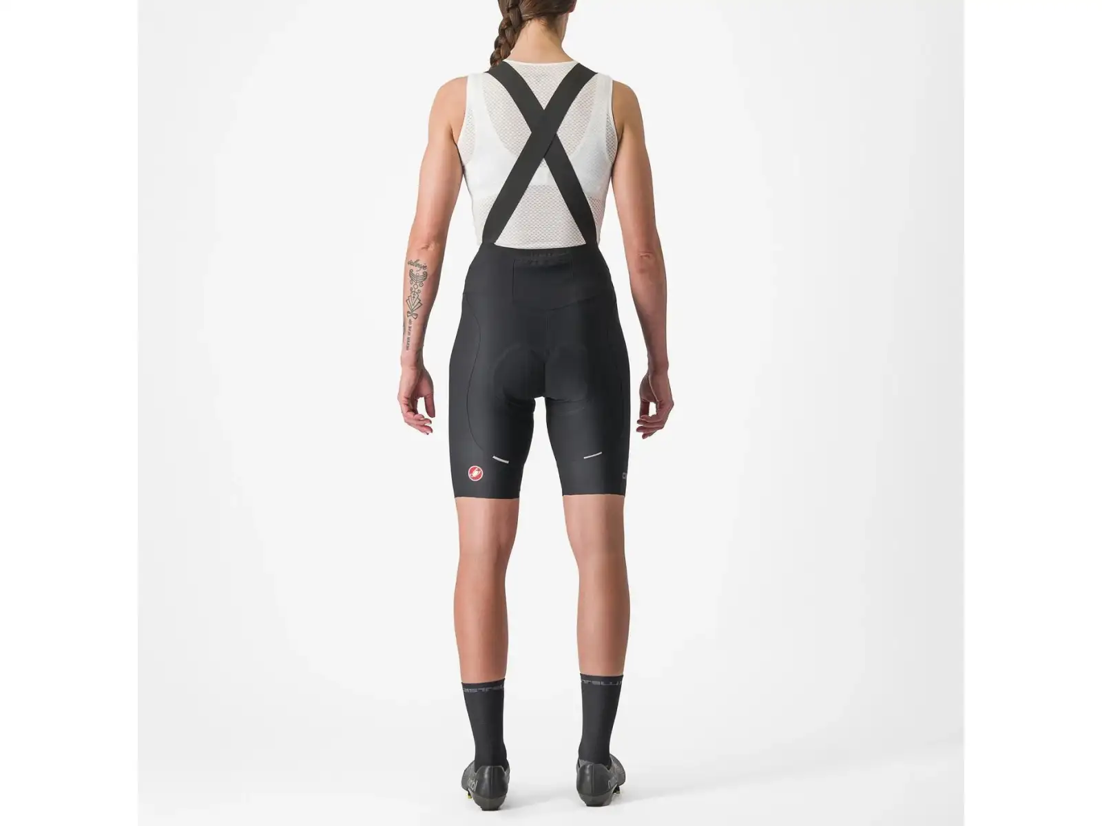 Castelli Espresso DT damskie szorty z wkładką i szelkami Black