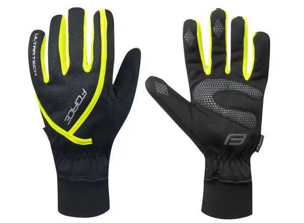 Force Ultra Tech zimowe rękawice czarna/fluo