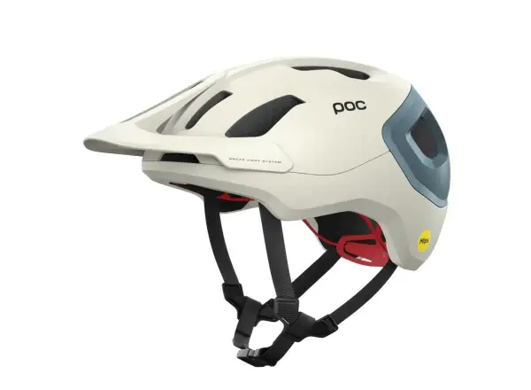 POC Axion Race MIPS kask Selentine Off-White/Calcite Blue Matt