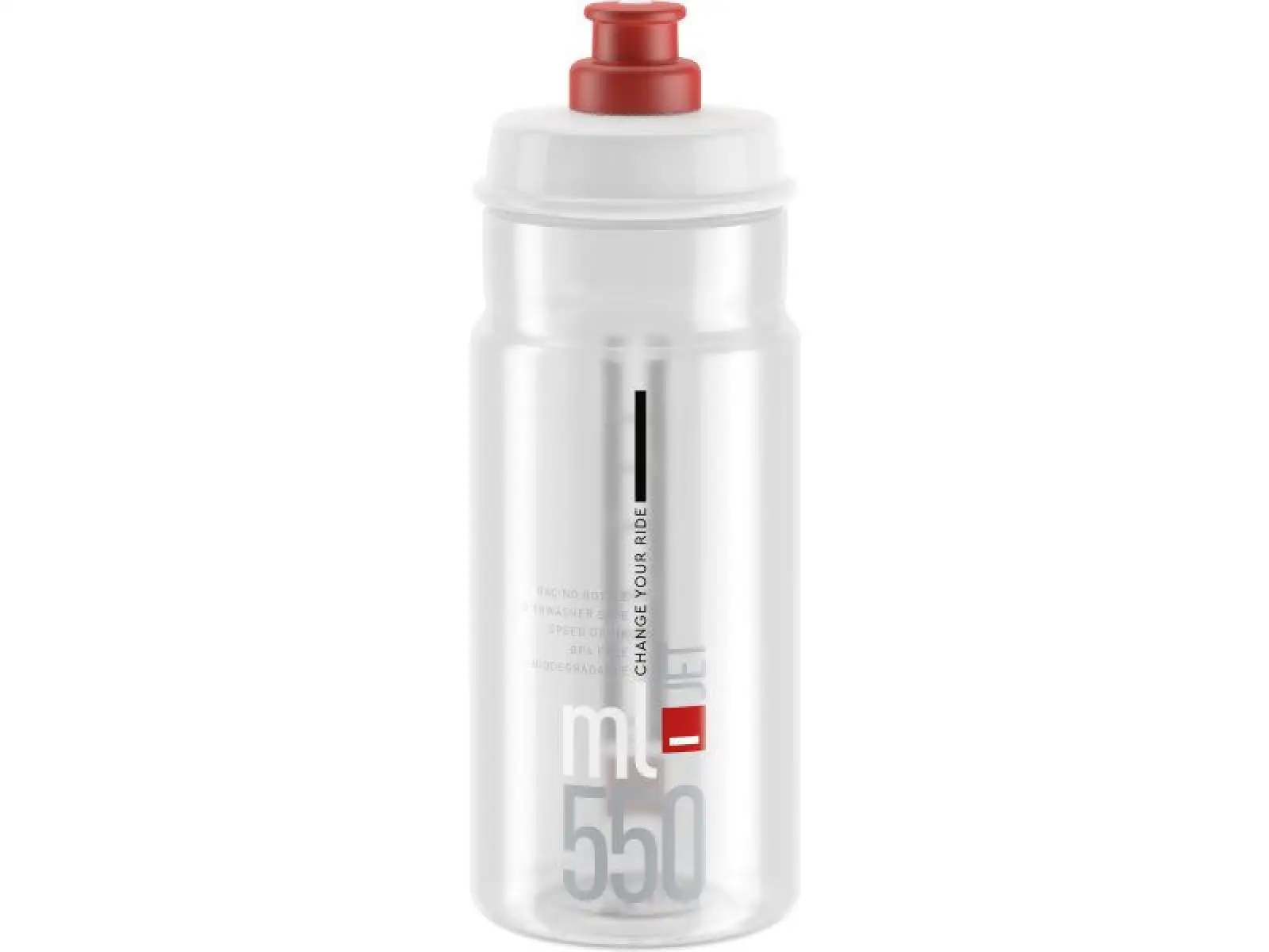 Elite Jet butelka 550 ml Clear/Red Logo