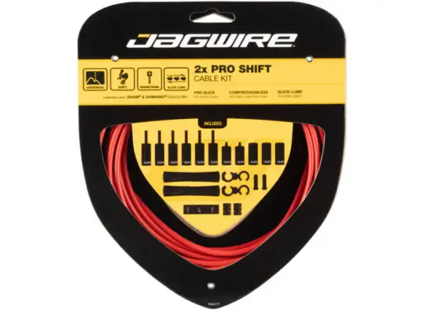 JAGWIRE PCK504 2x Pro Shift Kit czerwona