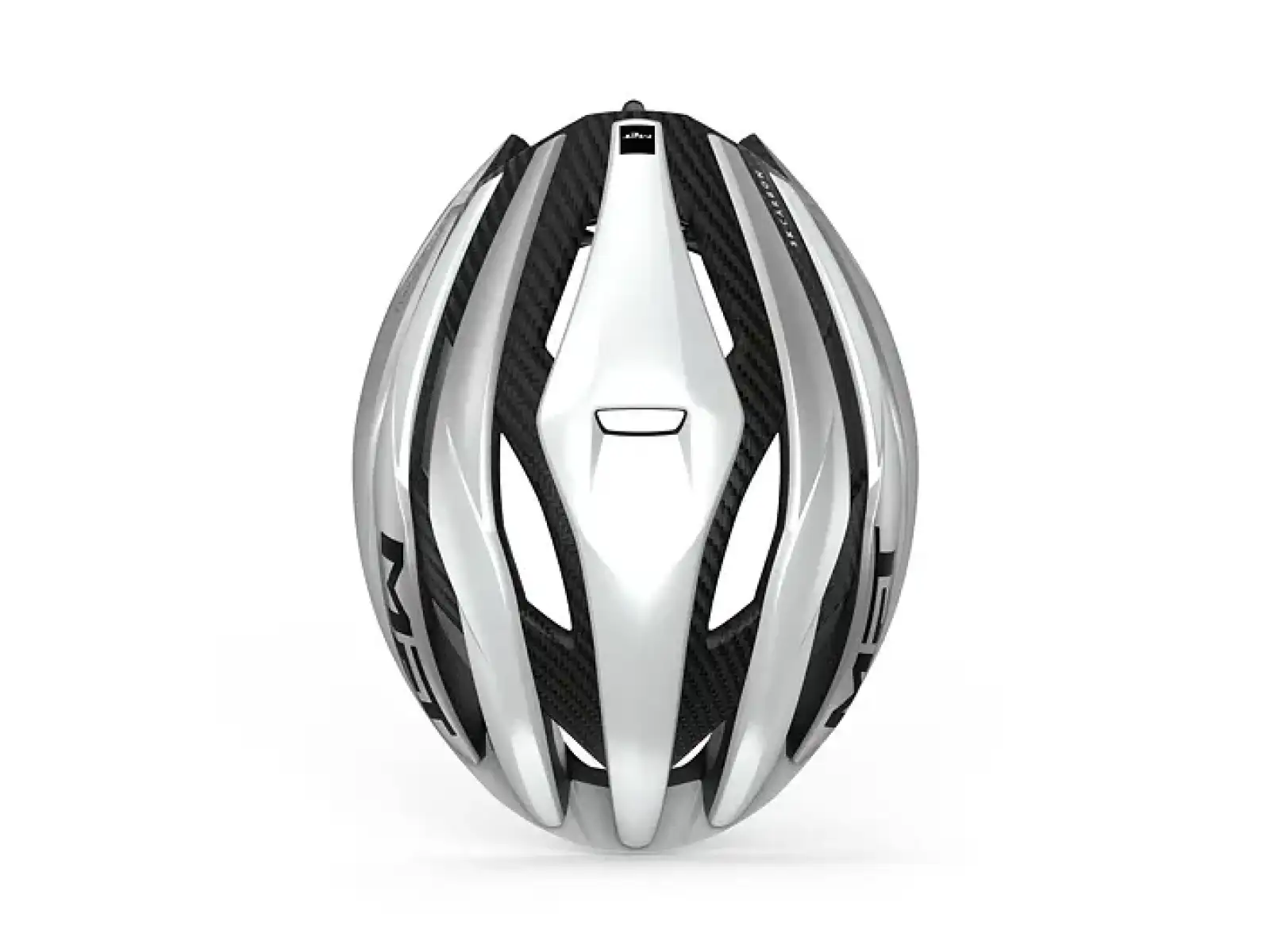 MET Trenta 3K Carbon MIPS kask biały/metaliczny srebrny