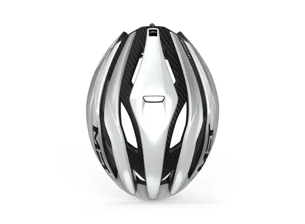 MET Trenta 3K Carbon MIPS kask biały/metaliczny srebrny