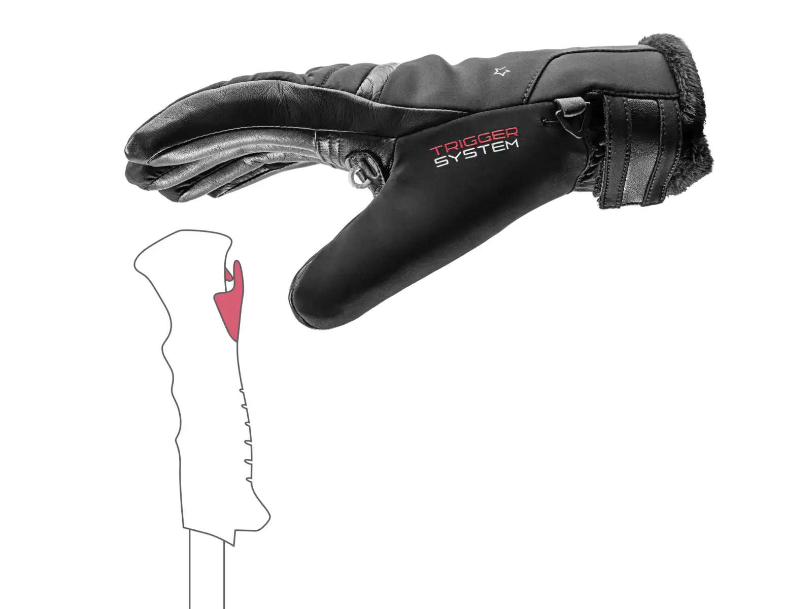Leki Snowfox 3D Women damskie rękawice Black