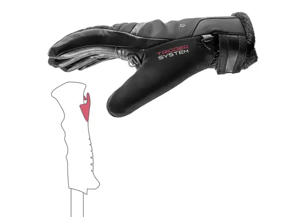 Leki Snowfox 3D Women damskie rękawice Black