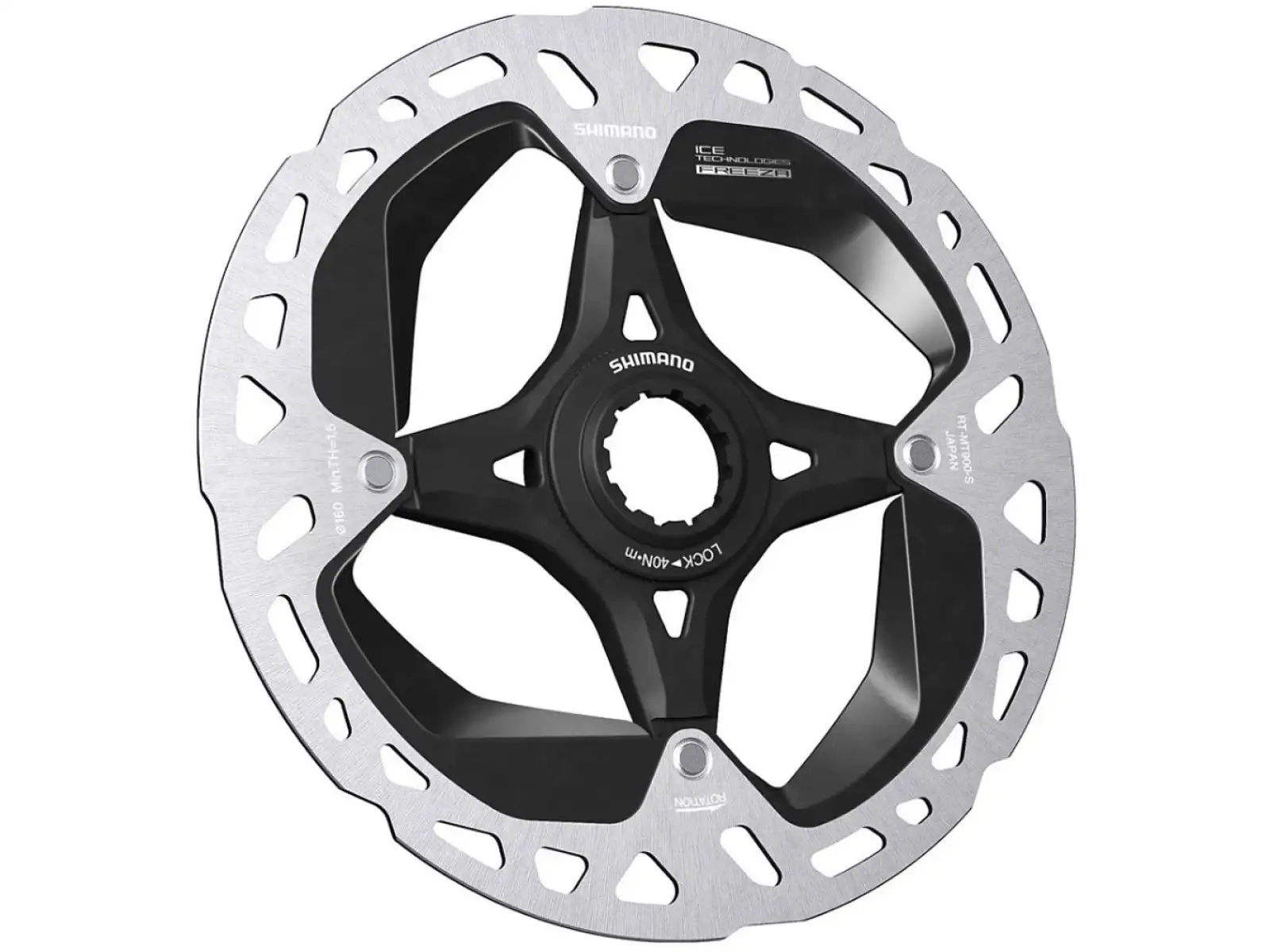 Shimano RT-MT900 tarcza hamulcowa 140 mm, center lock, Ice Tech, zewnętrzny lock ring