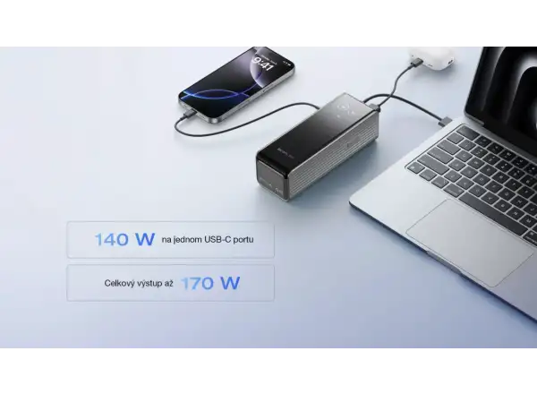 EcoFlow Rapid Power Bank (25000mAh,170W) - srebrna