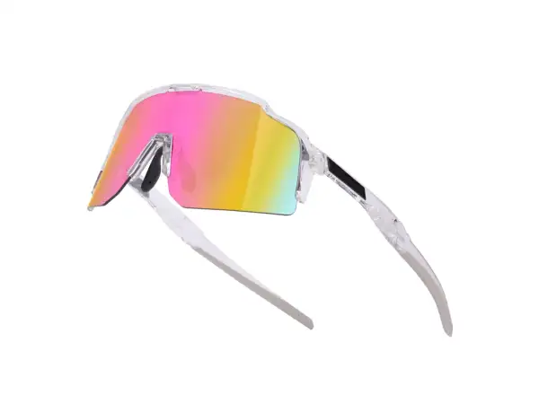 Force Strive okulary rowerowe transparentne/różowe lustrzane szkło