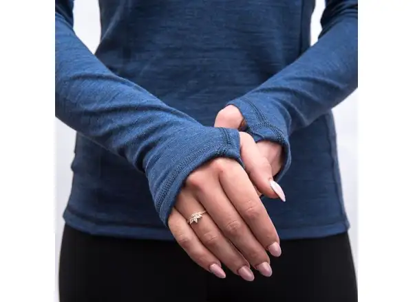 Sensor Merino Bold damska koszulka długi rękaw Cool Blue