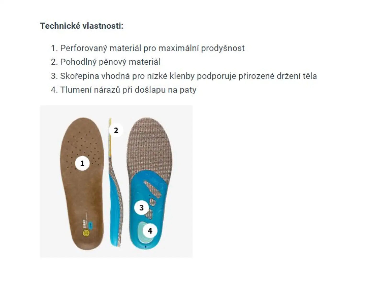 Sidas 3Feet Outdoor Low wkładki do butów niska sklepienie 1 para