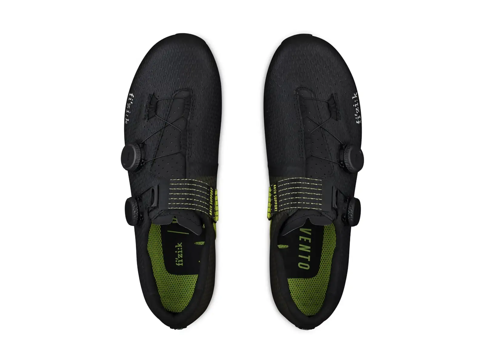 Fizik Vento Stabilita Carbon szosowe męskie buty Black/Yellow Fluo