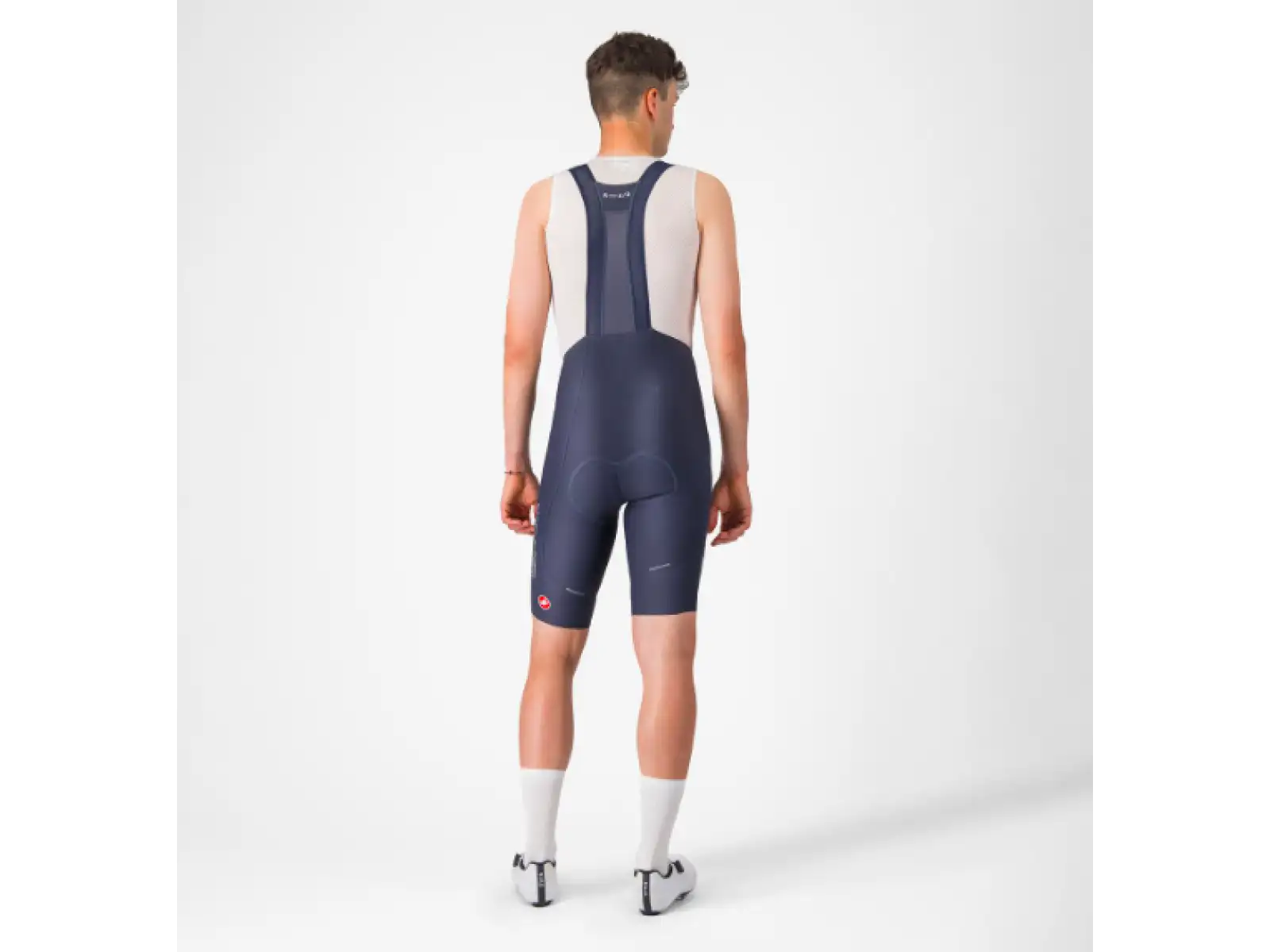 Castelli Espresso R-A/D męskie spodenki z wkładką i szelkami Twilight Blue