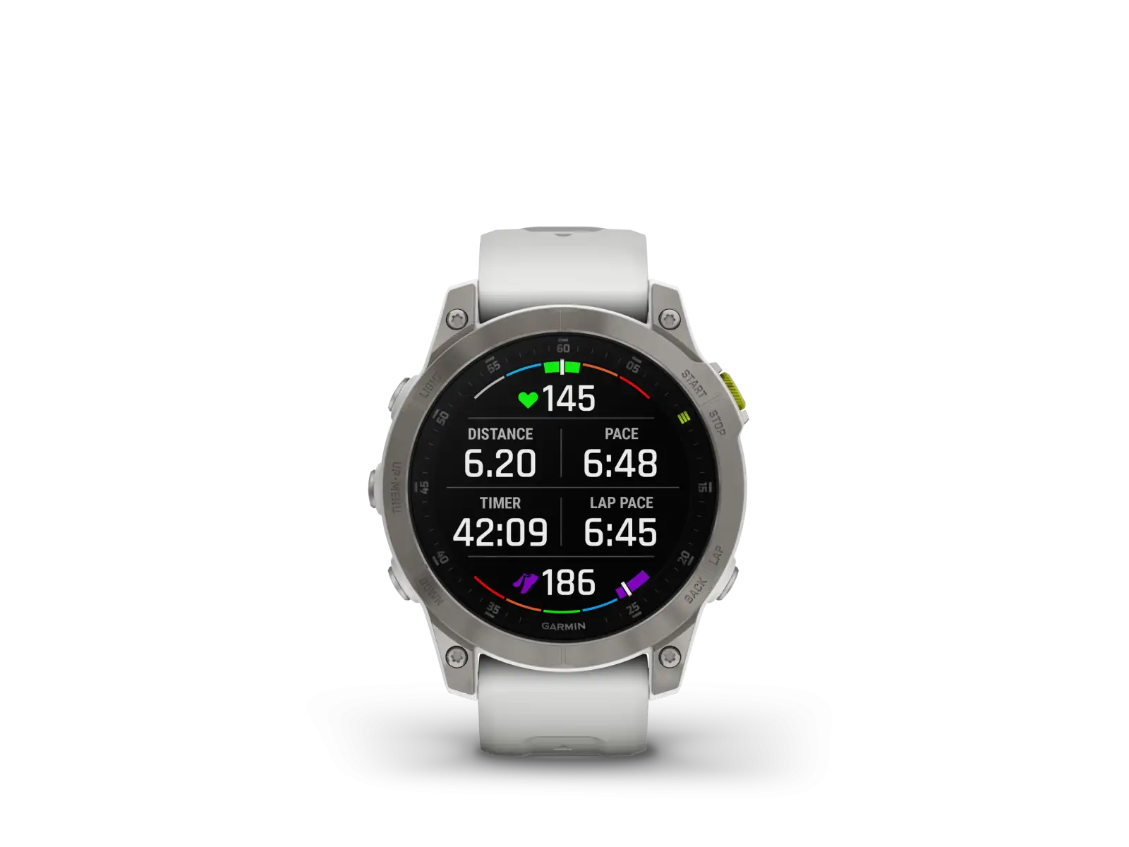 Garmin epix Gen 2 Sapphire Edition smart watch Titanium/White