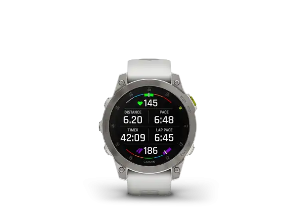 Garmin epix Gen 2 Sapphire Edition smart watch Titanium/White