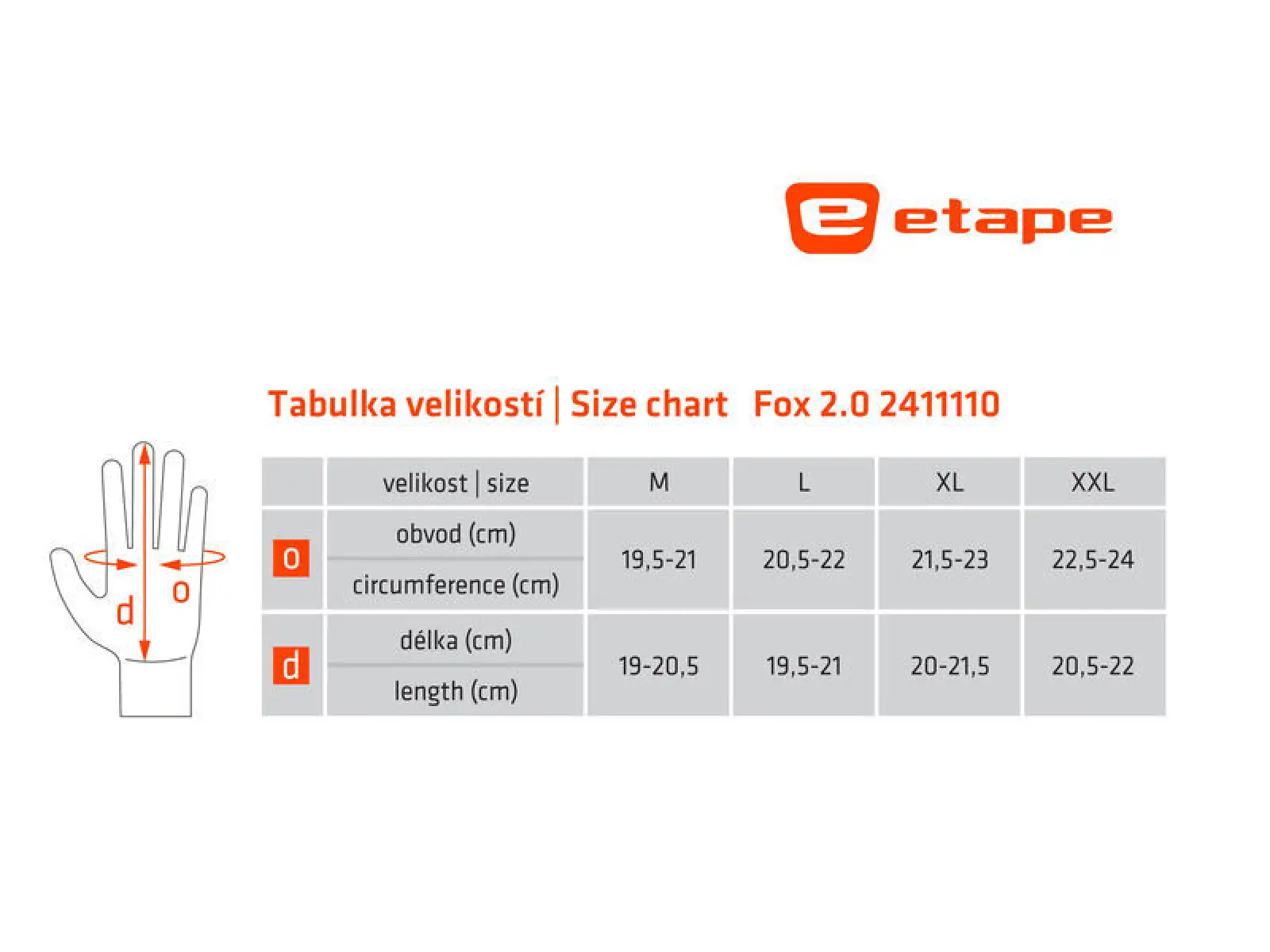Etape FOX 2.0+ rękawice czarna