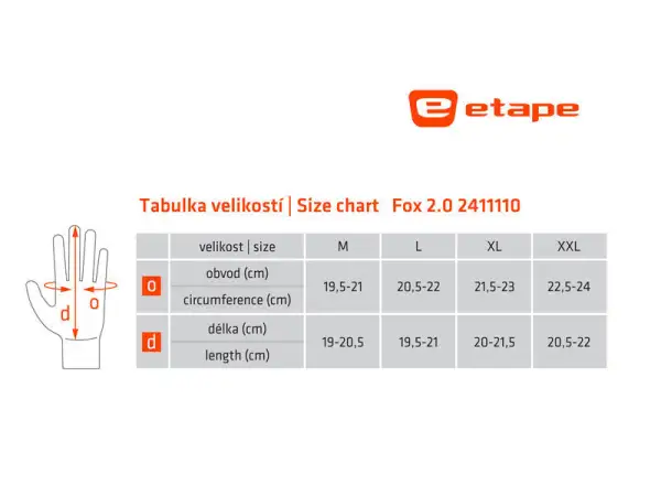 Etape FOX 2.0+ rękawice czarna