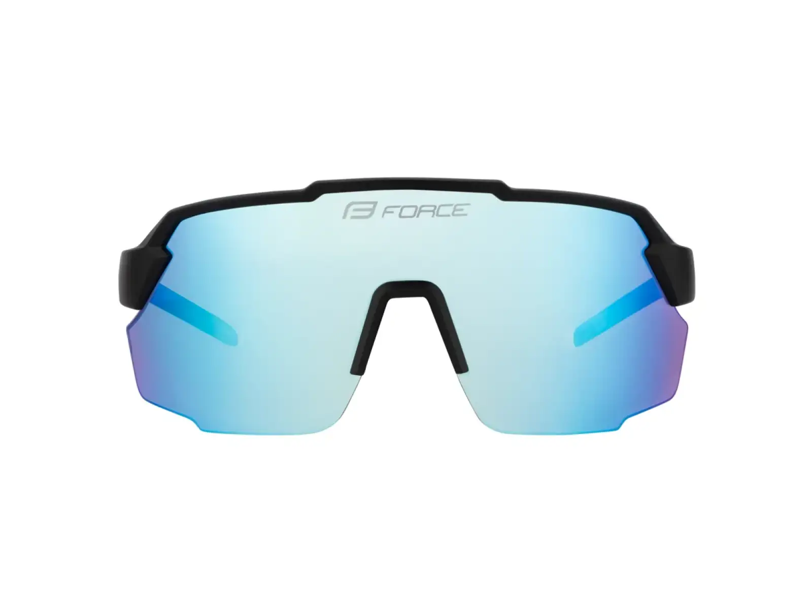 Force Pulse okulary rowerowe czarne/niebieskie lustrzane szkło