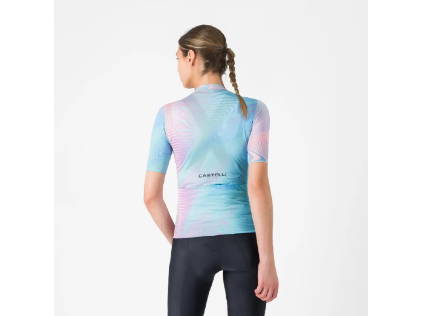 Castelli Cosmic Vortex damska koszulka krótki rękaw Multicolor Pink Green