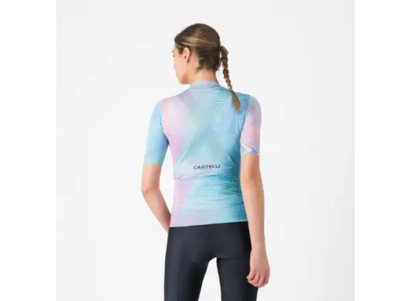 Castelli Cosmic Vortex damska koszulka krótki rękaw Multicolor Pink Green