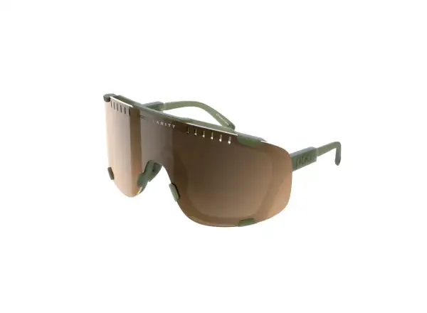 POC Devour okulary rowerowe Epidote Green/Translucent Brown Silver