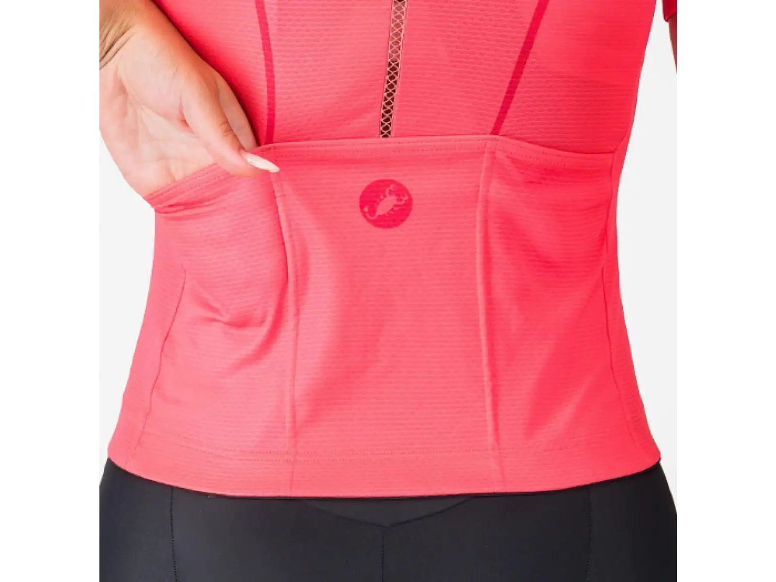 Castelli Anima Flow damska koszulka krótki rękaw Brilliant Pink/Hibiscus