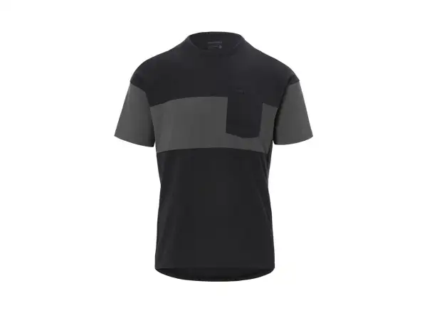 Giro Ride męska koszulka z krótkim rękawem Black/Charcoal