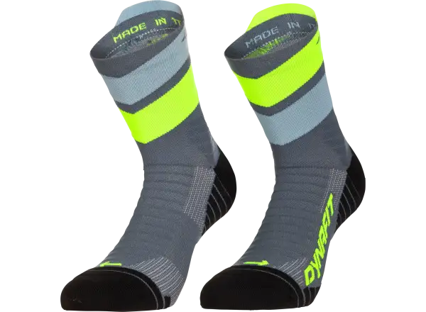 Dynafit Ultra Mid skarpety do biegania Cinder/Ultra Yellow