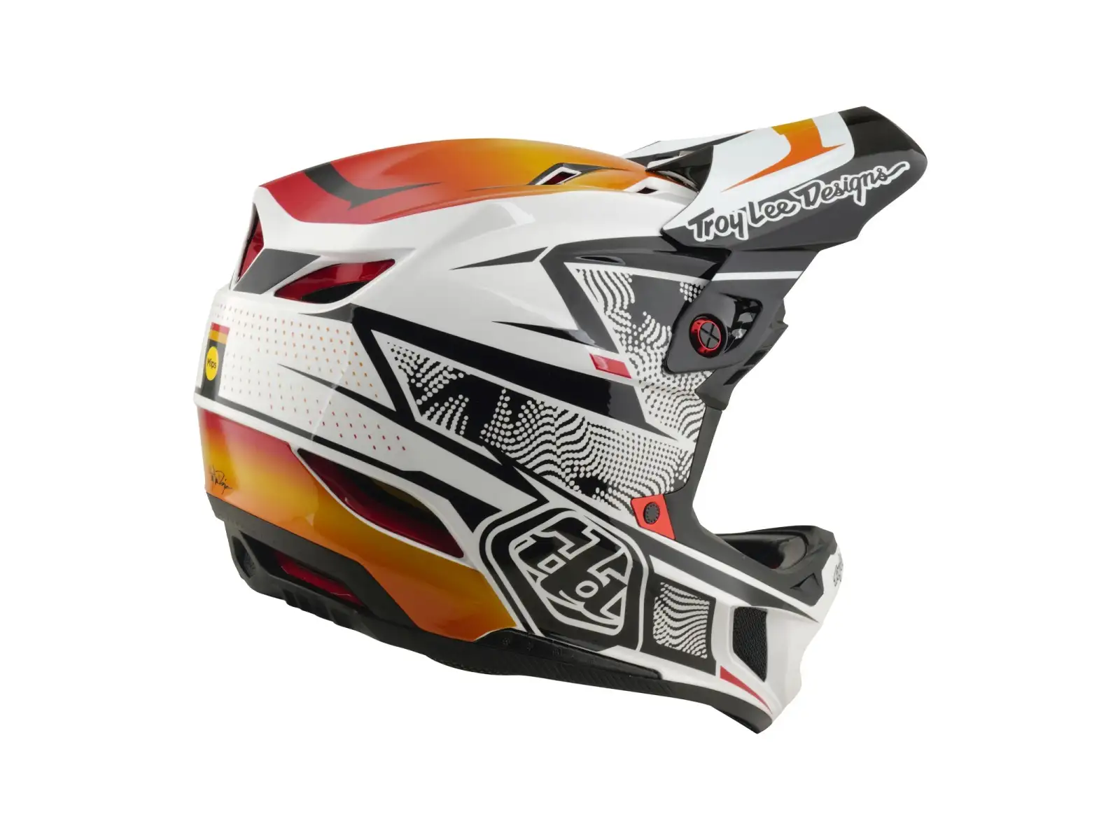 Troy Lee Designs D4 Composite MIPS kask Lined up White