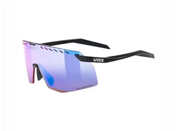 Uvex Pace Stage CV okulary rowerowe Black matt/Mirror Blue