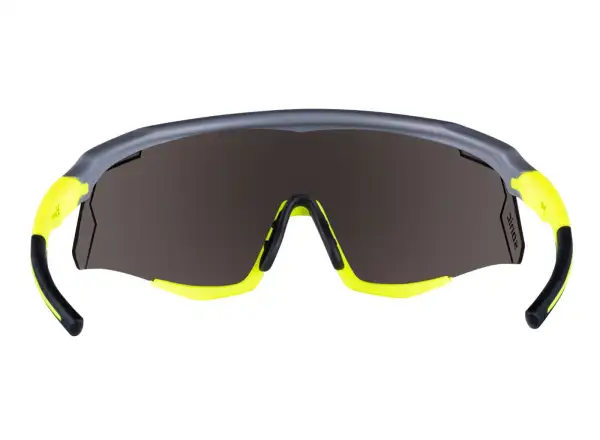 Force Sonic okulary rowerowe szary/fluo, niebieskofioletowe lustrzane szkła
