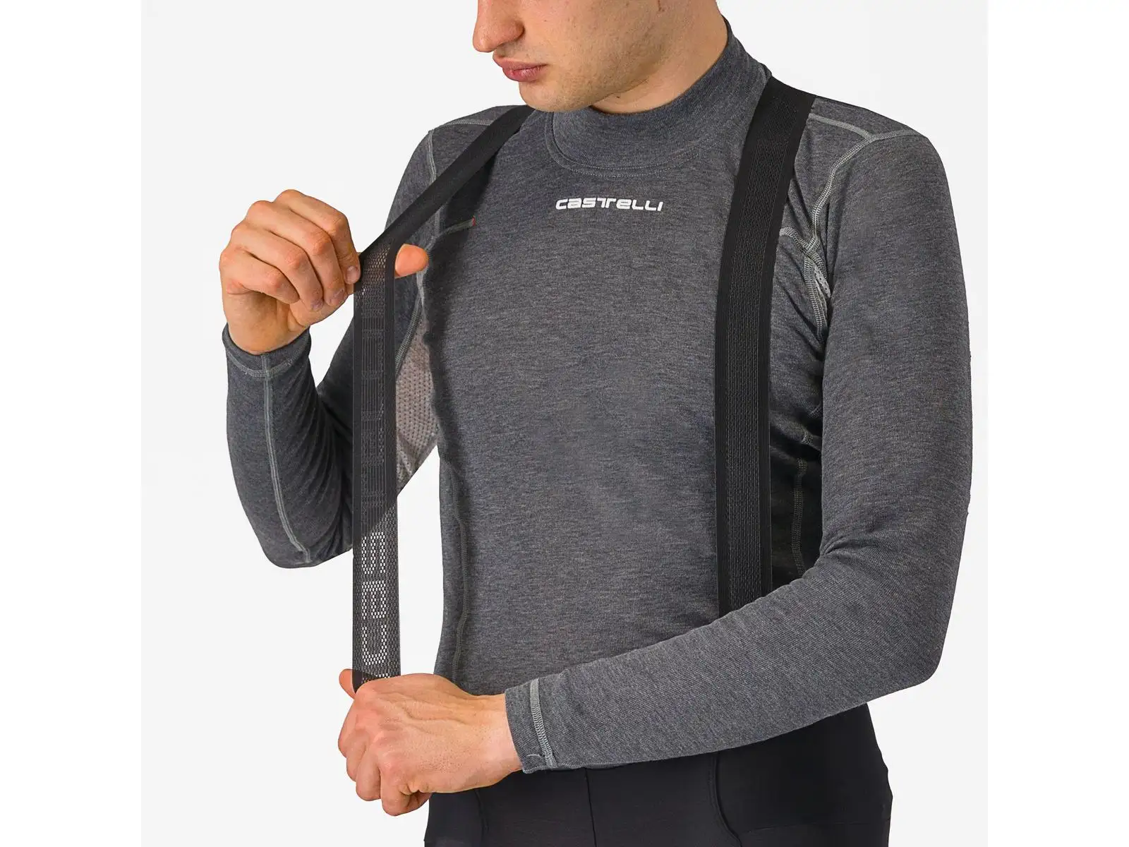 Castelli Espresso Bibtight męskie spodnie z szelkami i wkładką Black