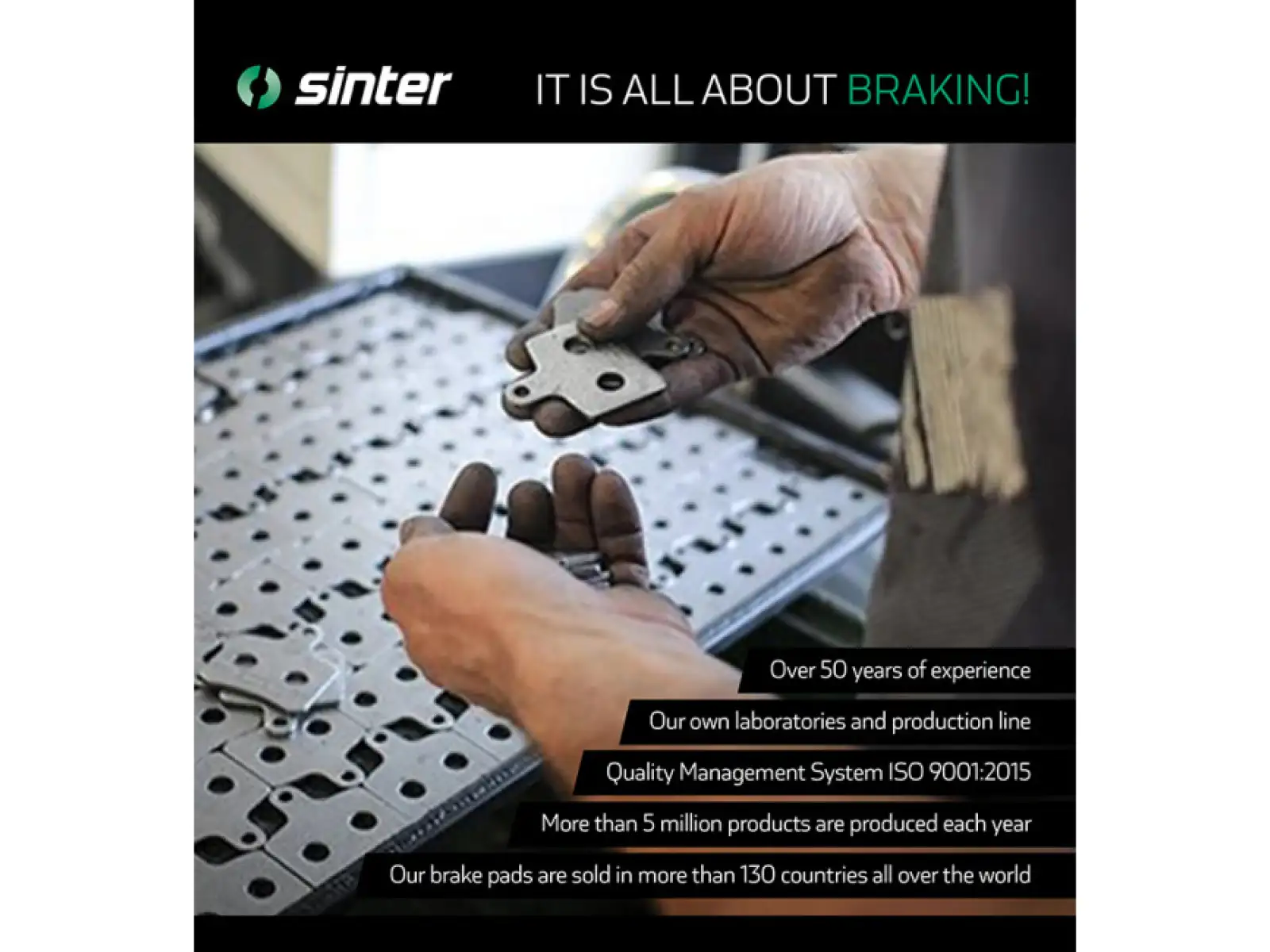 Sinter Shimano B Type klocki hamulcowe półmetaliczne czarna