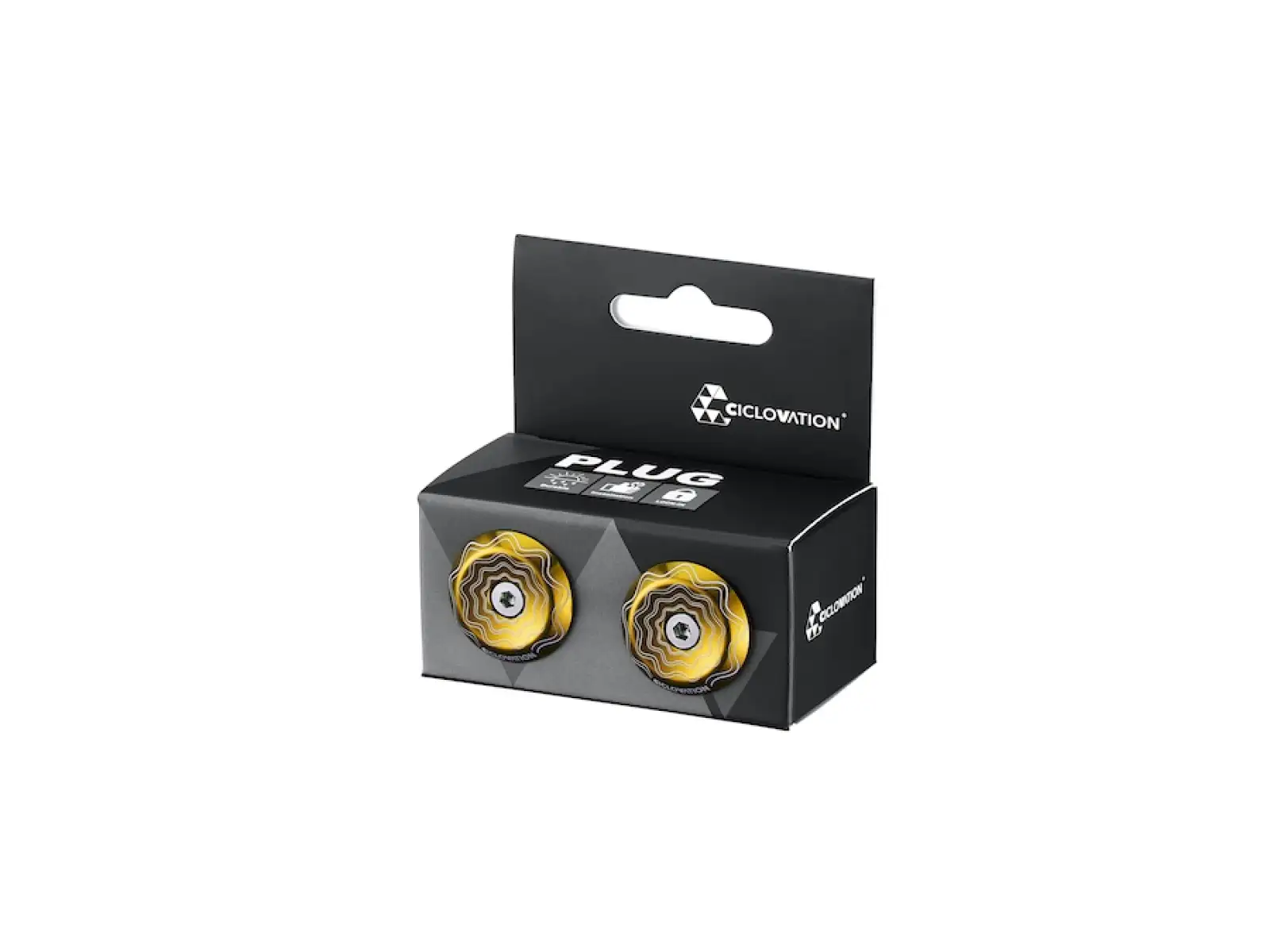 Ciclovation Lock-In Vortex zatyczki do kierownicy Power Wave złota